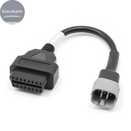 OBD2 Fault Scanner Adapter Cable for Suzuki Motorcycle 6 Pin to 16 Pin Interface