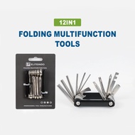 Multifunctional 12 in 1 EDC Repair Tool Set Folding Wrench Bicycle Tool Kit Repair Kit Universal Scr