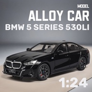 1:24 Scale BMW 5 Series 530Li  Alloy Car Model Diecast Car Sound Light Car Lovers Collection Kids Bi