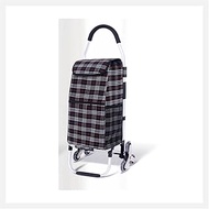 Shopping Cart Folding Shopping Cart Portable Shopping Trolley Climbing Stairs Trolley Trailer Aluminum Alloy Luggage Cart with Wheels Grocery Cart (G Six) (E Six) vision