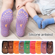 1 Pair New Kids Adults Cotton Anti Skid Floor Socks Trampoline Socks Comfortable Wear Non Slip Sports Yoga Socks Foot Massage