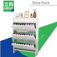 Large Capacity Shoe Rack Shoe Cabinet Wooden Shoe Cabinet almari Kabinet kasut 鞋柜