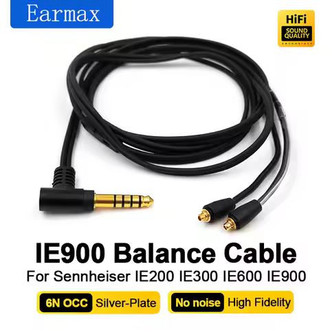 For 4.4mm 2.5mm Balanced 3.5mm stereo Sennheiser IE200 IE300 IE600 IE900 Earphones Replaceable Singl