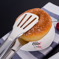 9" Stainless Steel Flat Tongs for Barbeque Frying Grill Clip RC