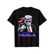 MERICA TRUMP Shirt Funny Trump 4th Of July Flag T-Shirt MenS Funny FatherS Day T-Shirt Sho