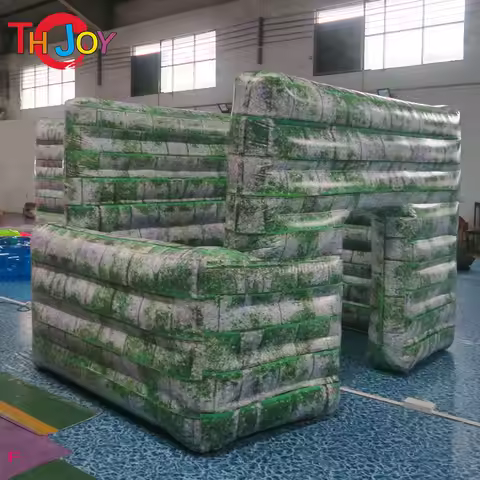 2.5X2M Inflatable Paintball Obstacles Outdoor CS Props Fortress Bunkers Inflatable Wall Camouflage B