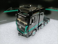 LMC 1 50 Mercedes-Benz Door Trailer Transport Truck Model Actros GlGASPACE 8x4 Black Version