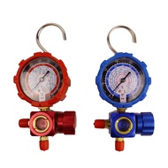For R410A R22 R134a R404A Air Condition Gauge Refrigerants Manifold Gauge Manometer Valve 800psi/500psi with Visual Mirror