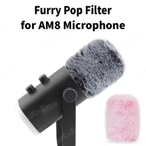 Noise Reduction Pop Filter for AM8 Microphone Furry Windscreen Foam Cover Microphone Muff Wind Cover