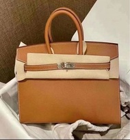 Hermes Birkin 25 金棕色 銀扣 epsom