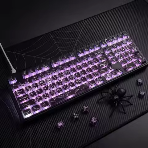 120 Keys/Set Spider Web Keycap Set, Compatible with 61/64/68/82/84/87/99/104/108 Mechanical Magnetic