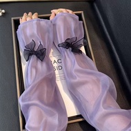 Summer Bow Knot Sunscreen Ice Sleeve Women Sleeve Women Ultraviolet Ice Sleeve Trumpet Ice Sleeve Su