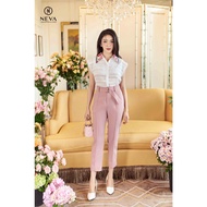 Neva 22S3W seashell pink office women's baggy pants220624T021