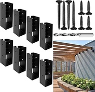 Concealed Joist Hanger Brackets, Woodwork Concealed-Flange Hanger for 2" x 6”(Actual:1.5" x 5.5“Lumb