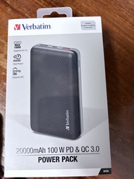 Verbatim 20000mAh 100W PD & QC 3.0 行動電源