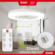 E27 32W AC Fan Light + LED Remote Control Ceiling Light Ceiling Fan Light