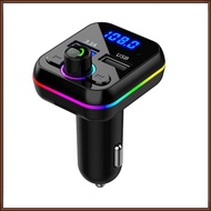 Jaz Car Mp3 Music Player Bluetooth-compatible V5.0 Hands Free Call USB U Disk Fm Transmitter Fast Charger