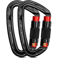 Automatic Locking Carabiner-28kN (2,800kg) Strong Carabiner, 2 Large Carabiner Suitable for Keychain