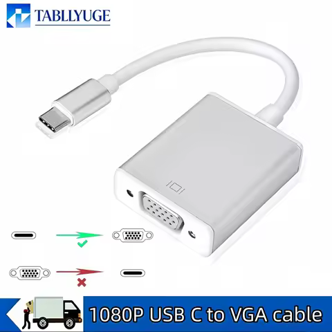 USB-C to VGA Adapter Compatible iPhone 15 Pro/Max MacBook Pro/Air 2023 iPad Pro iMac S23 XPS 17 Surf