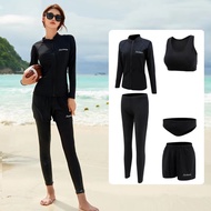 SAF - DONA BLACK bikini set 5 pcs woman premium women's swimsuit + leggings korean swimwear/ Balines