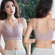 🔥Ready Stock🔥New 34-46C/D/E/F Large Size Adjustment Type Bras Women's Fashion Floral Lace Plus Size 