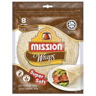 New MISSION WHOLE GRAIN WRAP Super Soft, Excellent Source of Fiber 8 Wraps