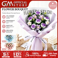 【Next-day delivery】Hand-knitted flower arrangement artificial flower arrangement Mother's Day gift