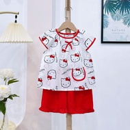 DK Linen set Shorts sleeves for girls (form has been sewn to deduct) made of double-skin linen, cool