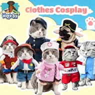 Funny Pet Dog Cat Costume Chucky Halloween Jacket Coat Cosplay Party Wig Outfit S-XL
