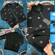 Jacket Dsquared 2 Men's and Women's Embroidered D2 and Maple Leaf 2 Ribbed Layers - Dsquared 2 ICON 