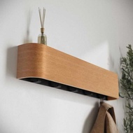 [New Product] Wooden Wall Rack Hidden Hanger Entrance Door Storage Rack with Hook Coat Rack Rack Rac