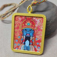 Mặt vuông nhỏ phong cách Tây Tạng bán vẽ tay rồng núi Wutai năm vị thần Manjushri chuyền Thangka di