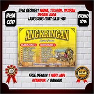 spanduk banner angkringan spanduk custom spanduk gerobak angkringan keren ukuran 120X60cm