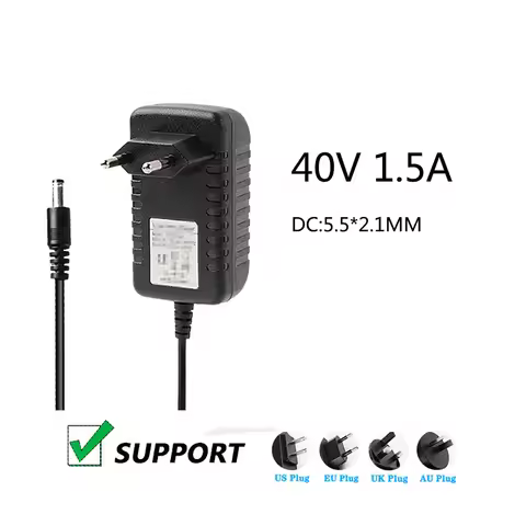 40V 1.5A 60W DC Charger Power Adapter For 40V 1.5A 1A 0.5A AC Power Supply