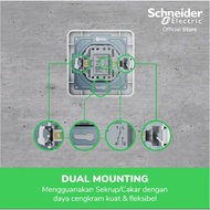 Scheneider electric Leona light switch - 2 gang 1 way - LNA0300321- Scheneider electric leona 2 gang