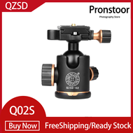 หัวบอลขาตั้งกล้องแบบหมุนได้ของเหลวใน Q02S จาก QZSD ขาตั้งหัวกลมกล้องถ่ายรูปสำหรับงานหนัก