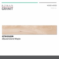 Roman Granit dQueensland Maple 90x15 (Granit Lantai Motif Kayu Vinyl)