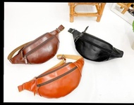 waistbag kulit sapi asli pull up pria wanita/tas selempang kulit/tas pinggang kulit/tas selendang/ta