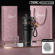 URBAG ฉนวนหรือการระบายความร้อน ถ้วยกาแฟเคลือบเซรามิก SUS316 สแตนเลส 710มล. แก้วเก็บความร้อน แบบพกพา