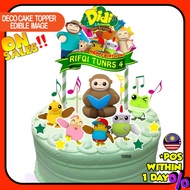 [CUSTOM NAME] Happy Birthday Cake Topper Didi & Friends Decoration Set Party Accessories Banner Hias