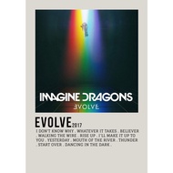 【READY STOCK】Poster Cover Album Evolve by Imagine Dragons for Room/Barber/Gift/Gym