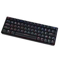 Compact Mechanical Multi-device Keyboard with 64 keys BT & Type-C Mode 18 RGB Backlit Effects N-key 