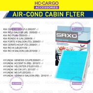 Saxo Cabin Air Filter For Hyundai Accent ix35 Tucson Veloster Kia Forte Rio Sportage 97133-2E200 & 2