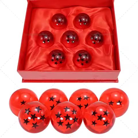 3.5cm Dragon Ball Z 7 Stars Balls Figures Toys Anime BDZ Red In Box Shenron Dragon Crystal Balls PVC