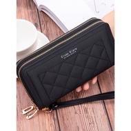 beg dompet perempuan dompet perempuan dompet perempuan cute ☆Long Fashion Double Zipper Multifunctio