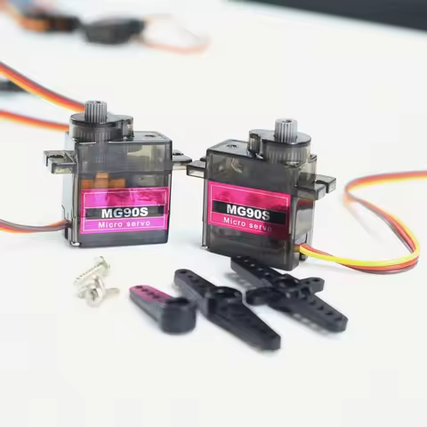 2 pieces MG90S full metal gear 9g servo SG90 upgrade version for RC helicopter plane boat car MG90 9