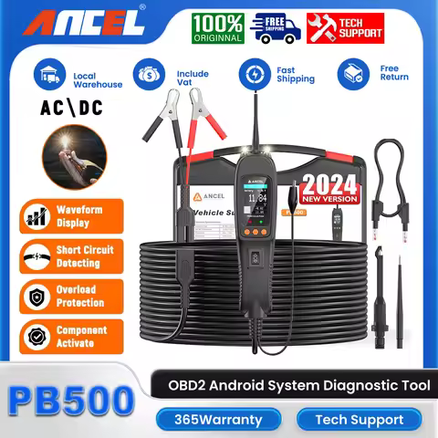 ANCEL PB500 Automotive Power Probe Circuit Kit Diagnostic Tools 12V/24V Electrical Integrated Car Ba