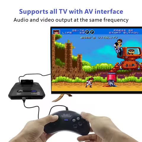 New Arrival 16 bit SEGA MD2 Video Game console for Original SEGA game cartridge Built in 668 games e