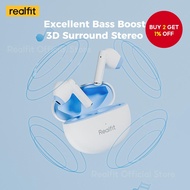 New Realfit F2 TWS Bluetooth Earbuds - High-Quality, Low Latency Earphones with AI ENC for Everyday 