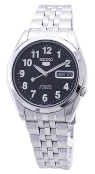 Seiko 5 SNK381K1 SNK381K SNK381 Analog Automatic Black Dial Stainless Steel Men's Watch
